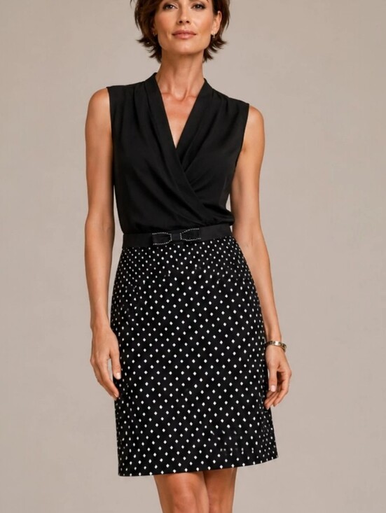 White House Black Market Dresses & Skirts - White House Black Market Black & White Diamond Print Skirt – Size 12